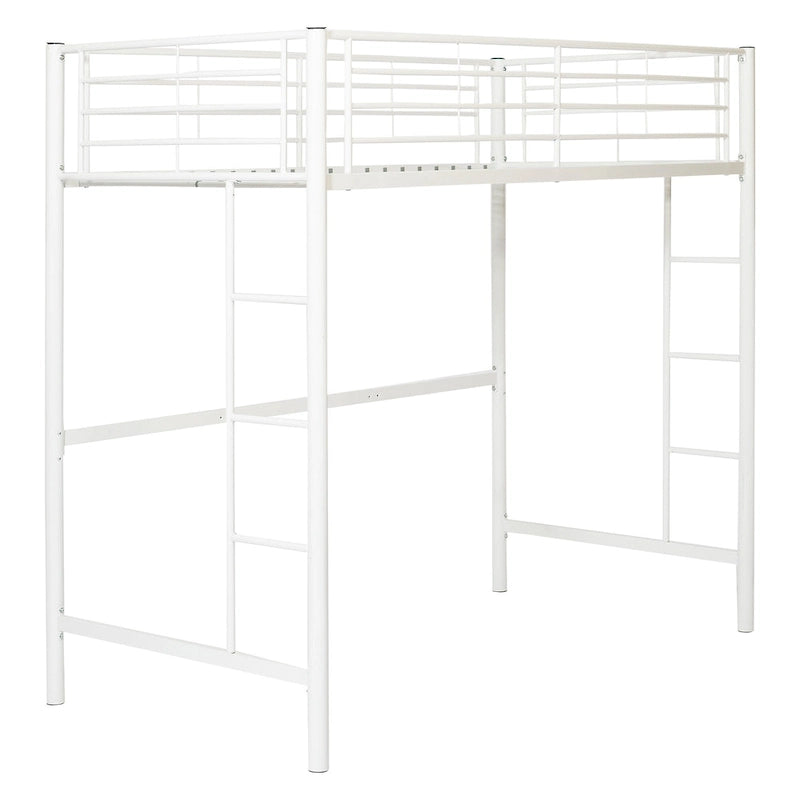Middlebrook Abner White Metal Classic Twin Loft Bed