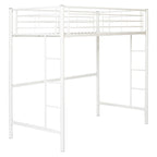 Middlebrook Abner White Metal Classic Twin Loft Bed