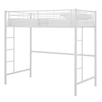 Middlebrook Abner White Metal Classic Twin Loft Bed