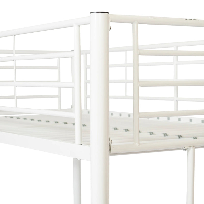 Middlebrook Abner White Metal Classic Twin Loft Bed