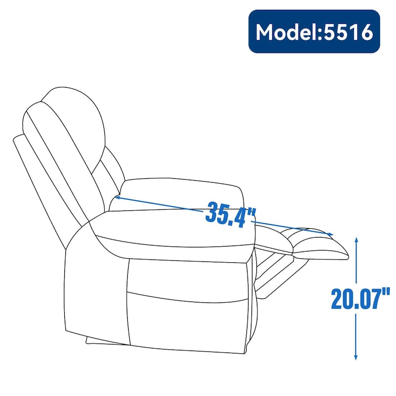 Dual Motor Infinite Position Up to 350 LBS Electric Medium size Genuine Leather Brown Power Lift Recliner Chair