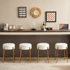 Beige+Gold Modern 20 Barstools (Set of 2)
