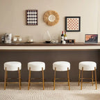 Beige+Gold Modern 20 Barstools (Set of 2)