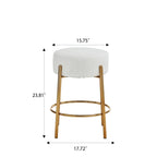 Beige+Gold Modern 20 Barstools (Set of 2)