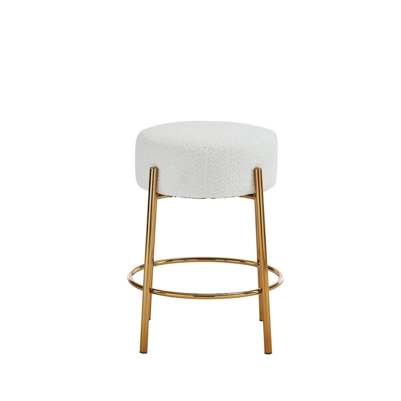 Beige+Gold Modern 20 Barstools (Set of 2)