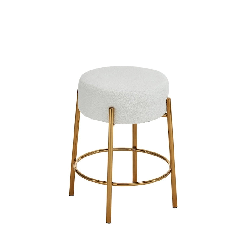 Beige+Gold Modern 20 Barstools (Set of 2)