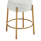 Beige+Gold Modern 20 Barstools (Set of 2)