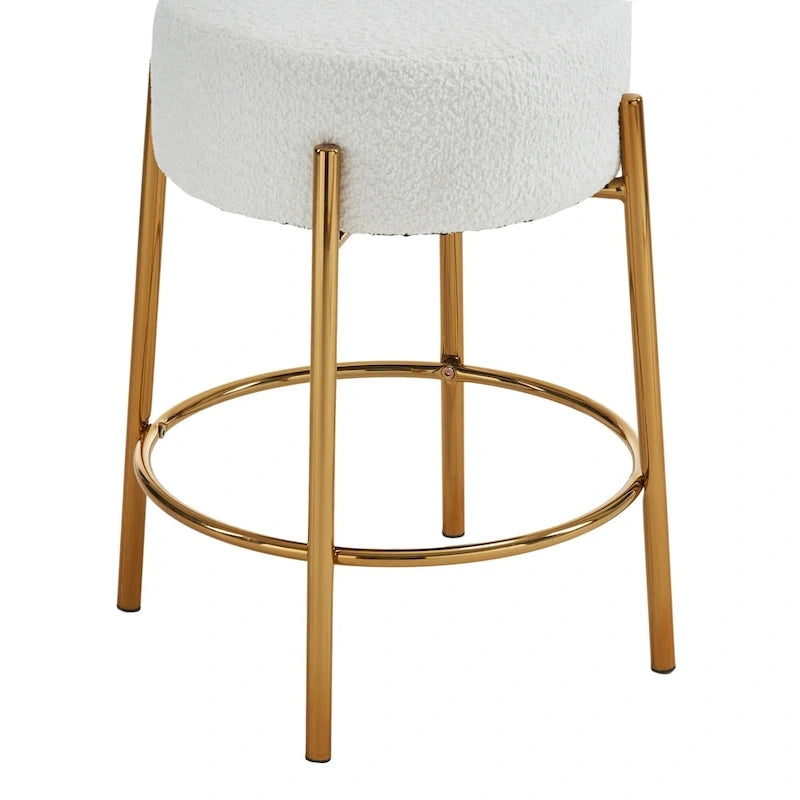 Beige+Gold Modern 20 Barstools (Set of 2)
