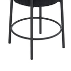 Black Modern 20 Barstools with Sturdy Hardware Support Legs (Set of 2)