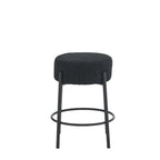 Black Modern 20 Barstools with Sturdy Hardware Support Legs (Set of 2)
