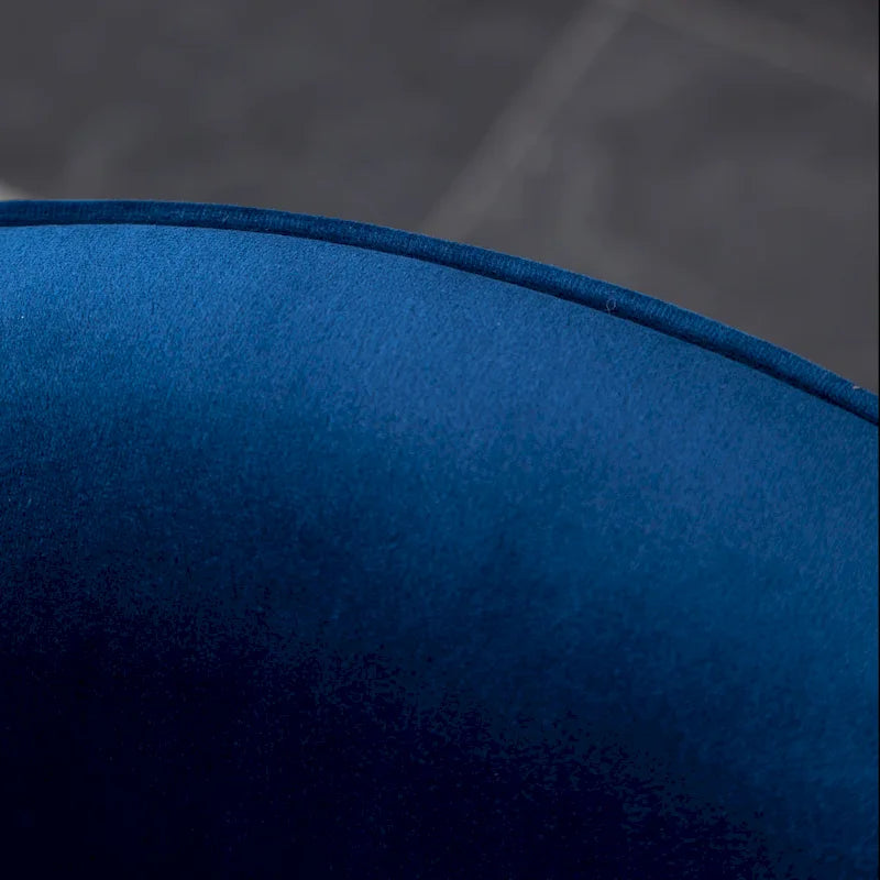 Blue 22 Upholstered Velvet Accent Chair with Swivel Base