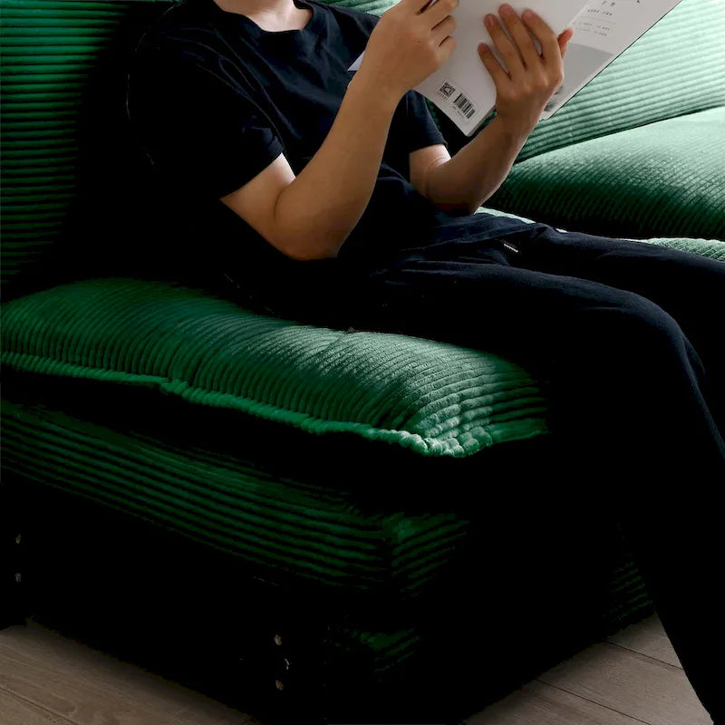 DIY Customization Corduroy Upholstered Armless Modular Sectional Sofa