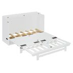 Queen Size Murphy Bed with Large Drawer,USB Ports and Outlets