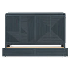 Queen Size Murphy Bed with Large Drawer,USB Ports and Outlets