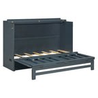 Queen Size Murphy Bed with Large Drawer,USB Ports and Outlets