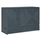 Queen Size Murphy Bed with Large Drawer,USB Ports and Outlets