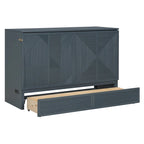 Queen Size Murphy Bed with Large Drawer,USB Ports and Outlets