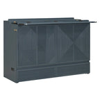 Queen Size Murphy Bed with Large Drawer,USB Ports and Outlets