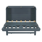 Queen Size Murphy Bed with Large Drawer,USB Ports and Outlets