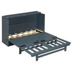 Queen Size Murphy Bed with Large Drawer,USB Ports and Outlets