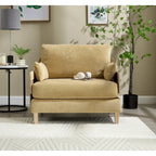 Chenille Upholstered 3-in-1 Convertible Sleeper Foldable Sofa Bed Recliner Chair with 3 Pillows