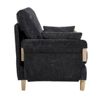 Chenille Upholstered 3-in-1 Convertible Sleeper Foldable Sofa Bed Recliner Chair with 3 Pillows