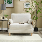 Chenille Upholstered 3-in-1 Convertible Sleeper Foldable Sofa Bed Recliner Chair with 3 Pillows