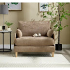 Chenille Upholstered 3-in-1 Convertible Sleeper Foldable Sofa Bed Recliner Chair with 3 Pillows