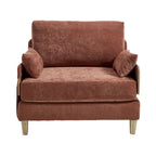 Chenille Upholstered 3-in-1 Convertible Sleeper Foldable Sofa Bed Recliner Chair with 3 Pillows