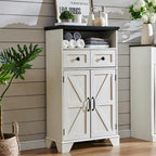 24 Farmhouse Bathroom Floor Cabinet, Wide Bathroom Storage Cabinet