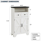 24 Farmhouse Bathroom Floor Cabinet, Wide Bathroom Storage Cabinet