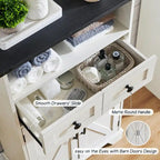 24 Farmhouse Bathroom Floor Cabinet, Wide Bathroom Storage Cabinet