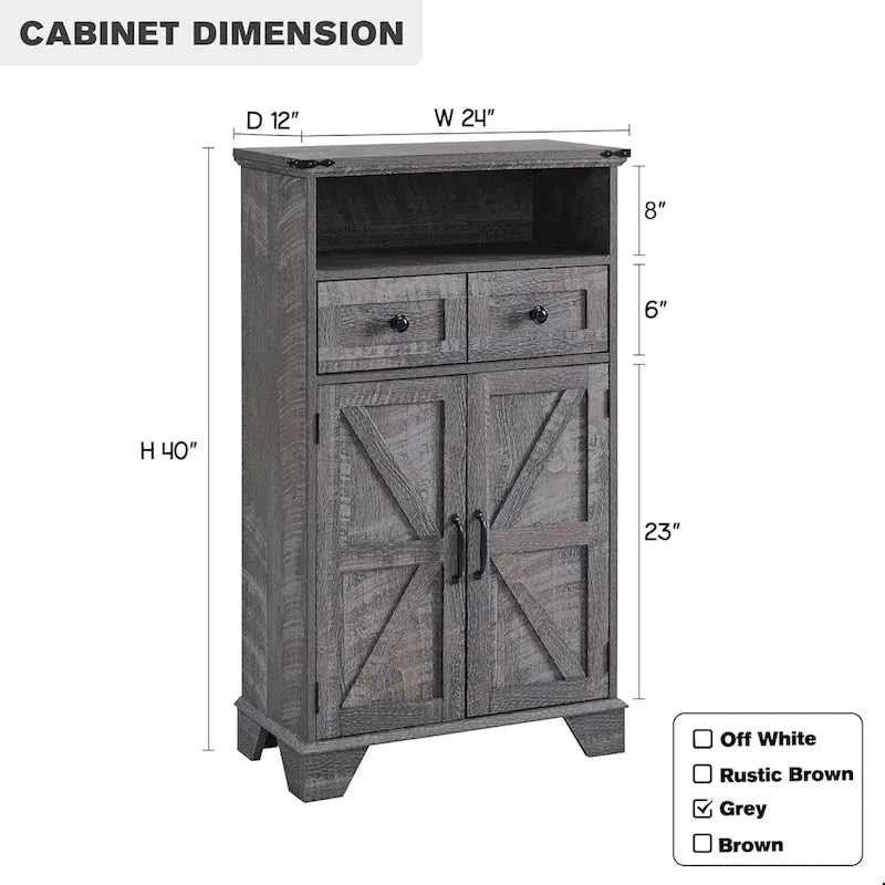24 Farmhouse Bathroom Floor Cabinet, Wide Bathroom Storage Cabinet