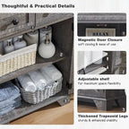 24 Farmhouse Bathroom Floor Cabinet, Wide Bathroom Storage Cabinet