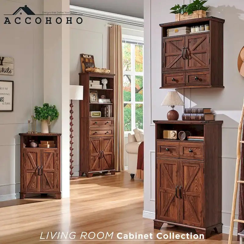 24 Farmhouse Bathroom Floor Cabinet, Wide Bathroom Storage Cabinet