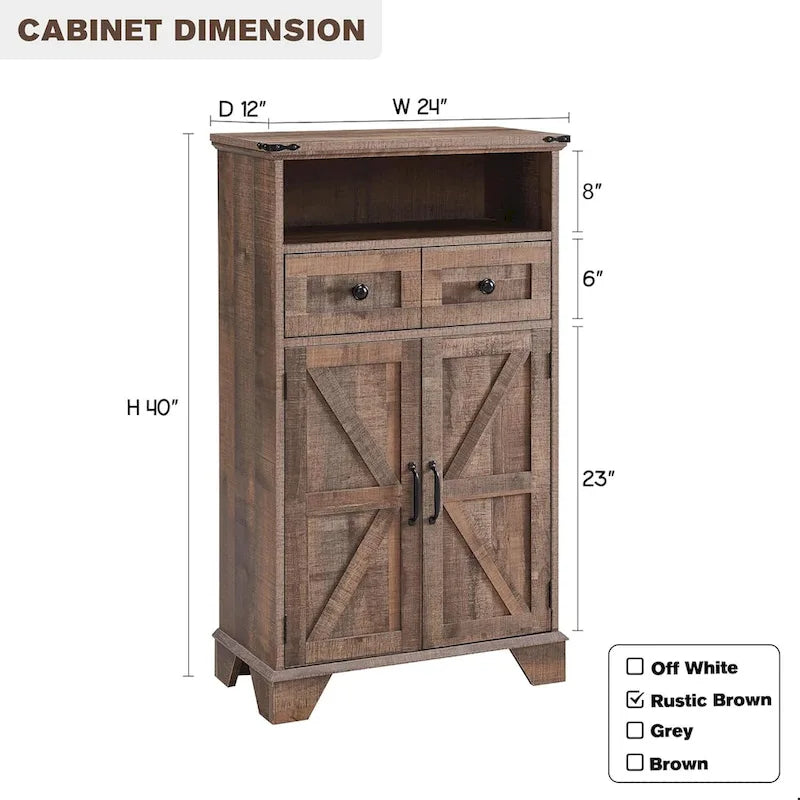 24 Farmhouse Bathroom Floor Cabinet, Wide Bathroom Storage Cabinet