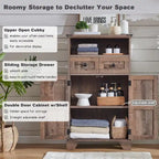 24 Farmhouse Bathroom Floor Cabinet, Wide Bathroom Storage Cabinet