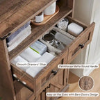 24 Farmhouse Bathroom Floor Cabinet, Wide Bathroom Storage Cabinet