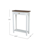 Marnie Two-tone 1-drawer Solid Wood Console Accent Table with Shelf by East at Main