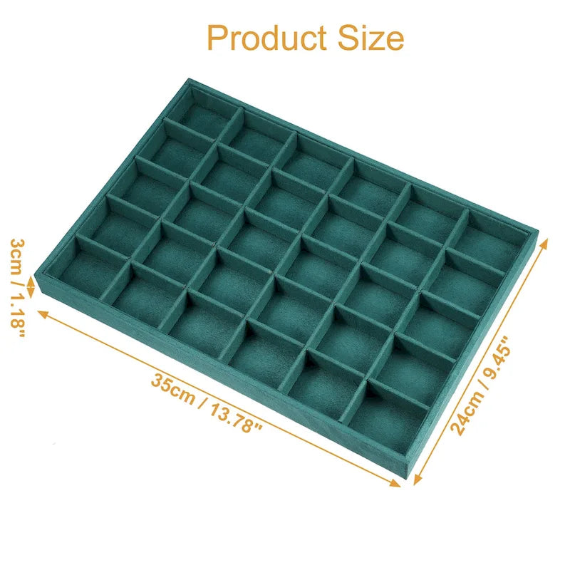 30 Grid Jewelry Tray Stackable for Rings Earrings Necklace Bracelet