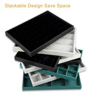 30 Grid Jewelry Tray Stackable for Rings Earrings Necklace Bracelet