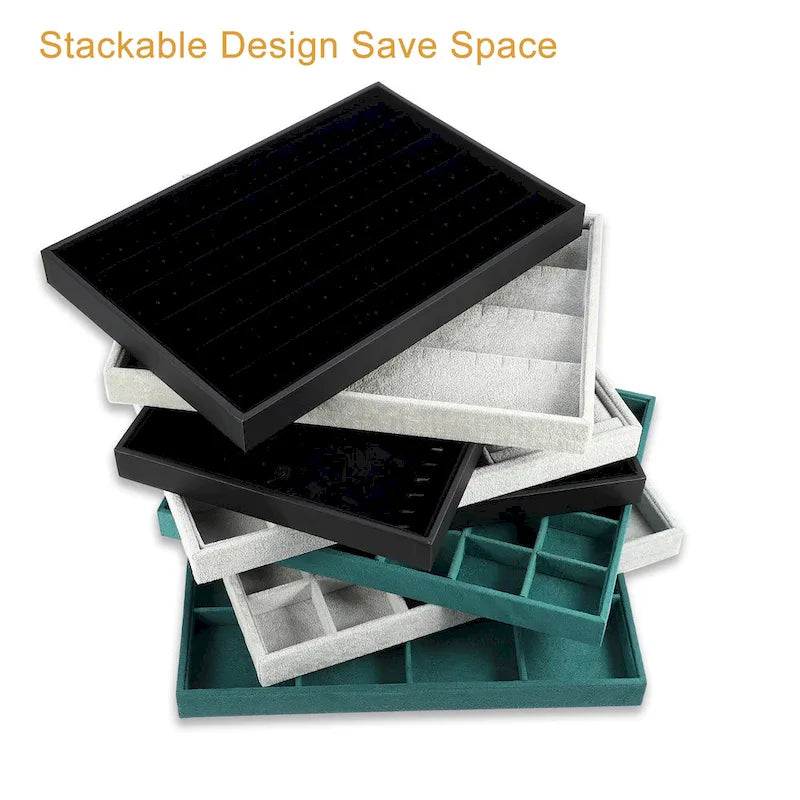 30 Grid Jewelry Tray Stackable for Rings Earrings Necklace Bracelet