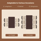 Costway Extendable Dining Table Folding Rubber Wood Table for 4 People - Cherry Color - See Details