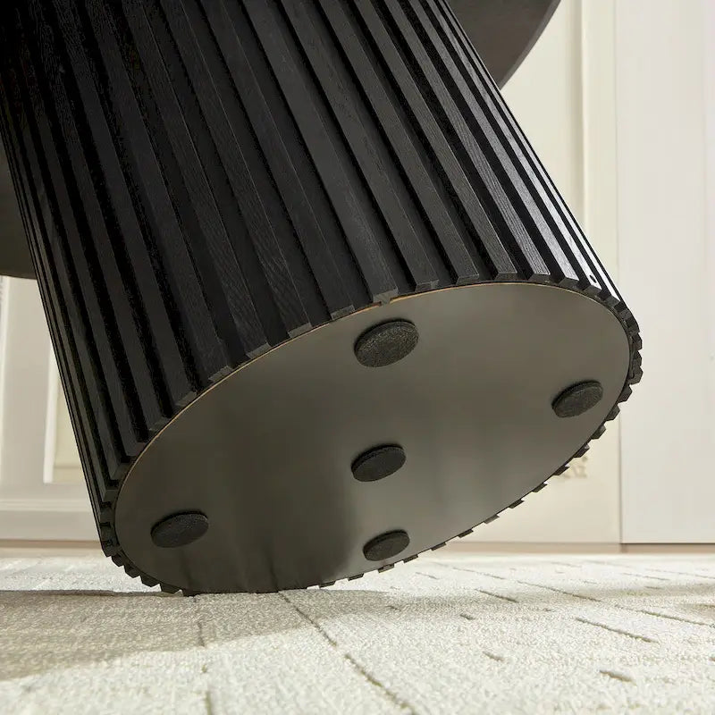 Elegant Farmhouse Round Dining Table with Adjustable Length and X-Base Be Used for Modern Dining Room