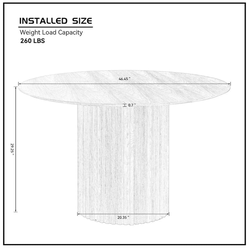 Elegant Farmhouse Round Dining Table with Adjustable Length and X-Base Be Used for Modern Dining Room