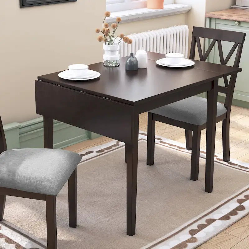 Elegant Farmhouse Round Dining Table with Adjustable Length and X-Base Be Used for Modern Dining Room