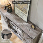 32 Tall Farmhouse TV Stand for 80 TV, Wood Entertainment Center