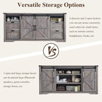 32 Tall Farmhouse TV Stand for 80 TV, Wood Entertainment Center