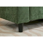 80.31 Linen 2-Seat Sofa with Hidden Compartment and Soft Armrests - Sturdy Rubberwood Legs