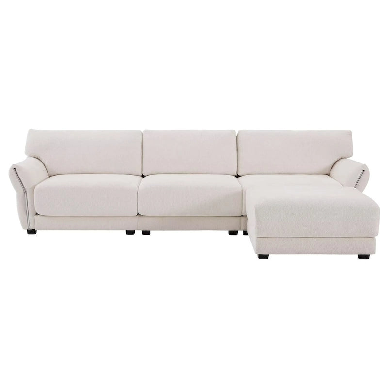 110 Modular Sectional Sofa, L-Shape Sofa with USB and Type-C Charger